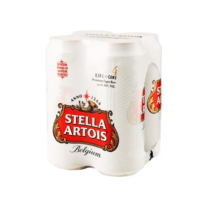 Pivo Stella Artois 4 x 0,5 L