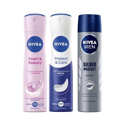 Deo sprej Nivea protect&care, pearl&beauty i silver protect men 150 ml