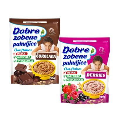 Dobre zobene pahuljice čokolada i berries 300 g