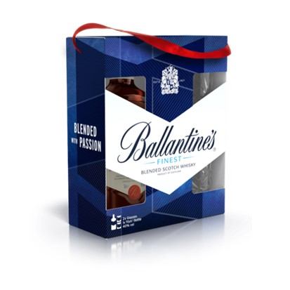 Viski Ballantines 0,7 L + 2 čaše