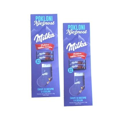 Milka poklon paket 2 x čokolada 270 g + čarape