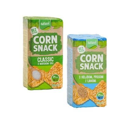 Naturel corn snack classic i heljda-proso 100 g