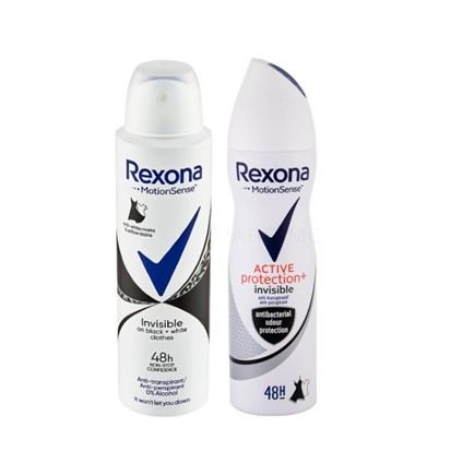 Deo sprej Rexona invisible black&white, active protection 150 ml