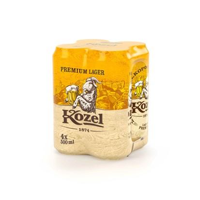 Pivo Kozel Premium 4 x 0,5 L