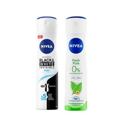Deo sprej Nivea fresh pure i black&white invisible pure 150 ml