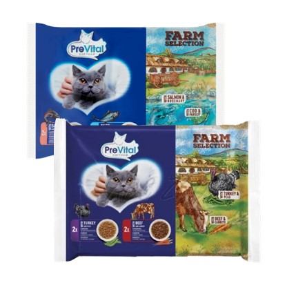 Hrana za mačke Prevital mix i riba 4x85 g