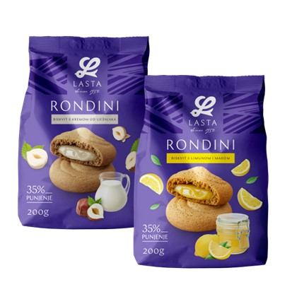 Krem biskvit Rondini limun-mak i bijeli lješnjak 200 g Lasta