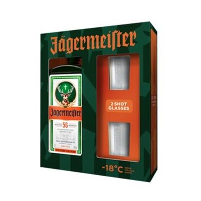 Jegermeister 0,7 L + 2 čaše