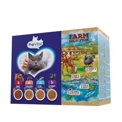 Hrana za mačke Prevital mix okusa 12 x 85 g