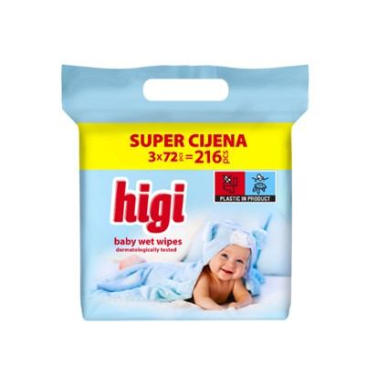 Baby vlažne maramice Higi 3 x 72 kom