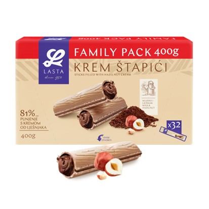Krem štapići Lasta lješnjak Family pack 400 g
