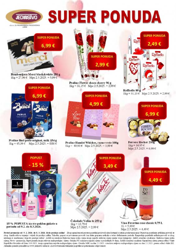 Prigodna super ponuda u prodavaonicama Jedinstva!