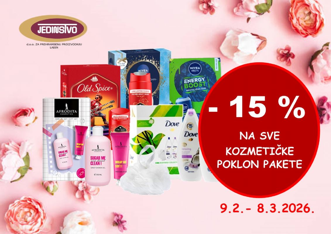 15% POPUSTA na sve kozmetičke poklon pakete!