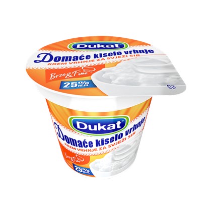 Domaće kiselo vrhnje Brzo & Fino 25% m.m. 300 g Dukat