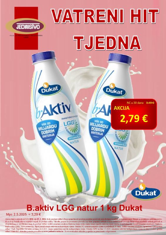 Vatreni hit tjedna u prodavaonicama Jedinstva od 9. 3. - 15. 3. 2026.