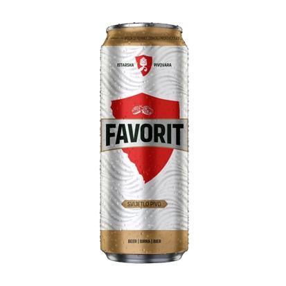 Pivo Favorit limenka 0,5 L