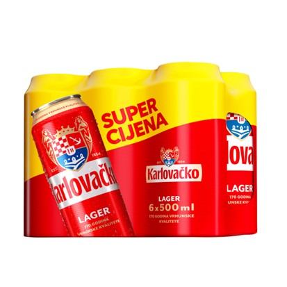 Pivo Karlovačko 6pack 6 x 0,5 L