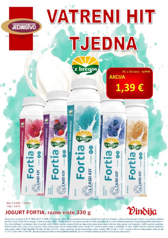 Vatreni hit tjedna u prodavaonicama Jedinstva od 11.5. - 17.5.2026.