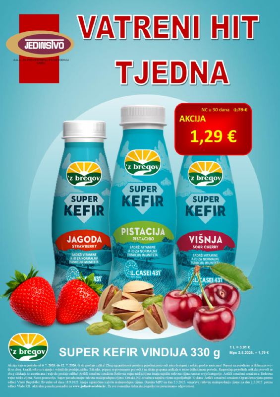 Vatreni hit tjedna u prodavaonicama Jedinstva od 6.7. - 12.7.2026.