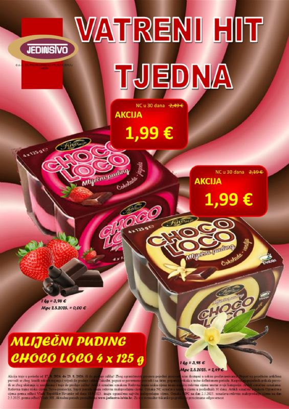Vatreni hit tjedna u prodavaonicama Jedinstva od 17.8. - 23.8.2026.