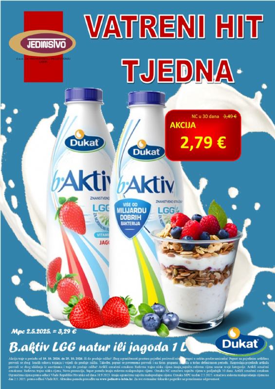 Vatreni hit tjedna u prodavaonicama Jedinstva od 19.10. - 25.10.2026.