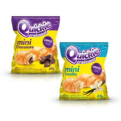 Mini kroasani Quickie krema kakao, vanilija 65 g