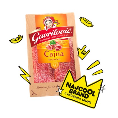 Čajna kobasica Gavrilović, narezak 80 g