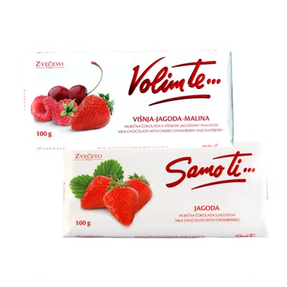 Čokolade Samo ti i Volim te 100 g Zvečevo