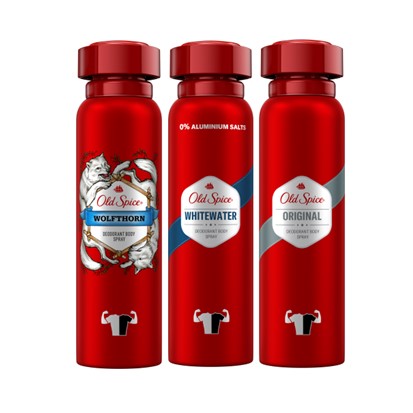 Deo spray Old spice Whitewater, Captain, Original 150 ml