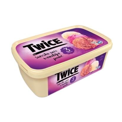 Sladoled Twice šumsko voće - vanilija - punč 1,7 L