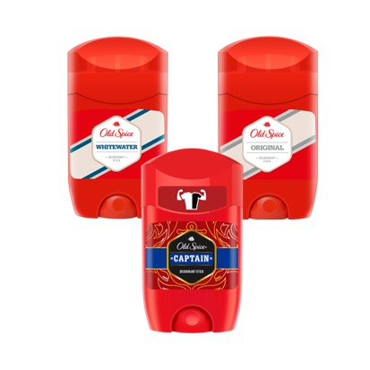 Deo stick Old spice Whitewater, Captain, Original 50 ml