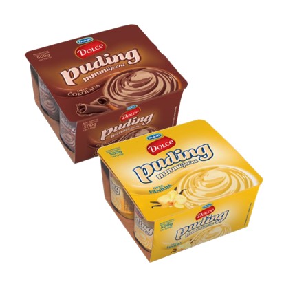 Puding Dolce Dukat vanilija i čokolada 4x125 g
