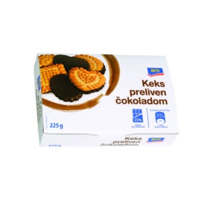Keks Aro preliven čokoladom 225 g