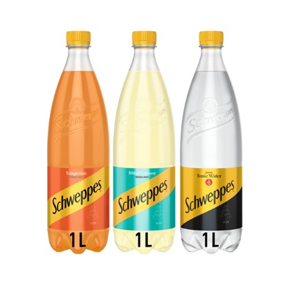 Gazirano piće Schweppes Tangerine, Bitter lemon i Tonic water 1 L