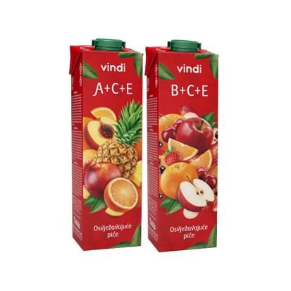 Osvježavajuće piće Vindi A+C+E i B+C+E 1 L