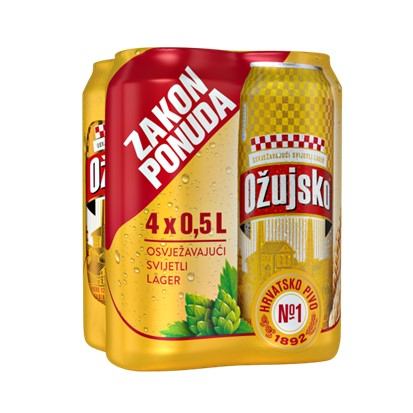 Pivo Ožujsko 4pack 4 x 0,5 L