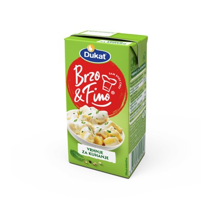 Vrhnje za kuhanje Brzo&Fino 20% m.m. 200 g Dukat