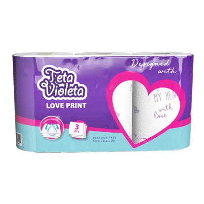 Papirnati ručnici Violeta Love 3 role 3slojni