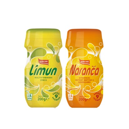 Vitaminski instant napitak Ultra plus naranča i limun 200g